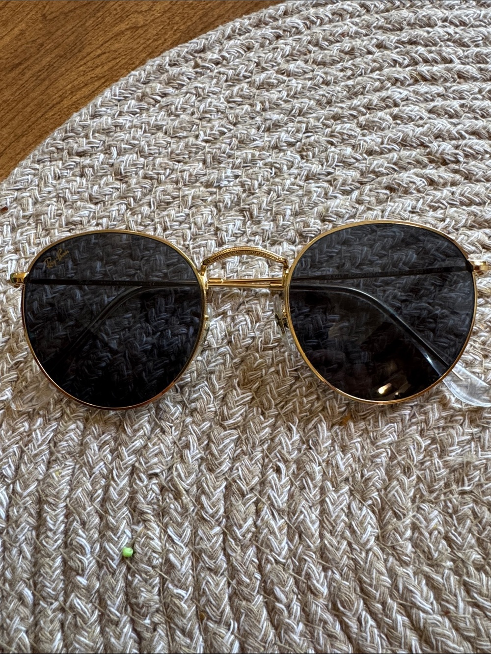 Ray-Ban Sunglasses metal polarized Gold/Green Gray RB3447001/58